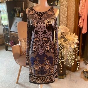 INC eye catching dress peek a boo sleeves. Size M . beautiful 💙. like new.